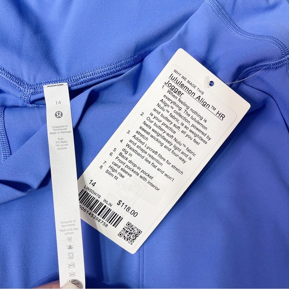 Lululemon Align High Rise Jogger Pant Wild Indigo 14 NWT - Picture 10 of 10